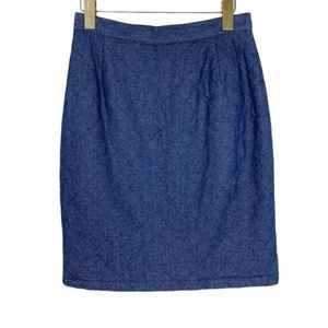 KORS Vintage Quilted Denim Skirt